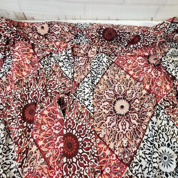 Melissa Paige Pink Boho Tie Waist Midi Skirt Plus Size 2x 3x Comfy Hippie Casual - Picture 2 of 6